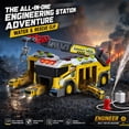 thumbnail image 3 of Huge Wave Construction Carrier Truck Toys for Boys Ages 3-8, Construction Race Track Toys Set, with Sound & Light, 2 Engineering Cars, Christmas Birthday Gifts for Kids, Yellow, 3 of 8