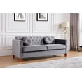 thumbnail image 2 of Uspridefurniture Gerame 79.5'' Velvet Square Arm Sofa, Gray, 2 of 5