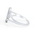 thumbnail image 2 of AFFY White Cubic Zirconia Palm Tree Shape Band Ring In 14k White Gold Over Sterling Silver, 2 of 6