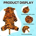 thumbnail image 3 of TELOLY Kitten Clothes,Coral Fleece Small Dog Costume for Approximately 12.13 Lbs Pet,Winter Warm Tiger Transformation Costume Dog Clothes for Small Dogs,Orange,L, 3 of 7