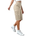 thumbnail image 2 of Delayuji Women's Cargo Pant Short Summer Comfortable Cargo Pants with Multiple Pocket, 2 of 7