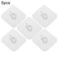 thumbnail image 1 of Luckyn Super Strong Self Adhesive Wall Hooks Photo Frame Clock Hanger Seamless 5 Pcs, 1 of 4