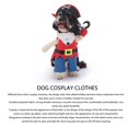 thumbnail image 3 of Lindo Disfraz de Pirata para Mascota Ropa de Cosplay Suave y Cómoda para Navidad Halloween Divertido Disfraz de Pirata para Perro con Sombrero ANGGREK Otros, 3 of 8