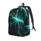 thumbnail image 1 of Disketp Green Lightning Flash Mochila de Lona Estampada, Mochila Escolar de Viaje Ligera para Estudiantes y Portátil-Medium, 1 of 5