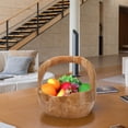thumbnail image 4 of 1Pcs Decorative Fruit Bowl Solid Wood Storage Random Shape Beige for Home Decoration, 4 of 8