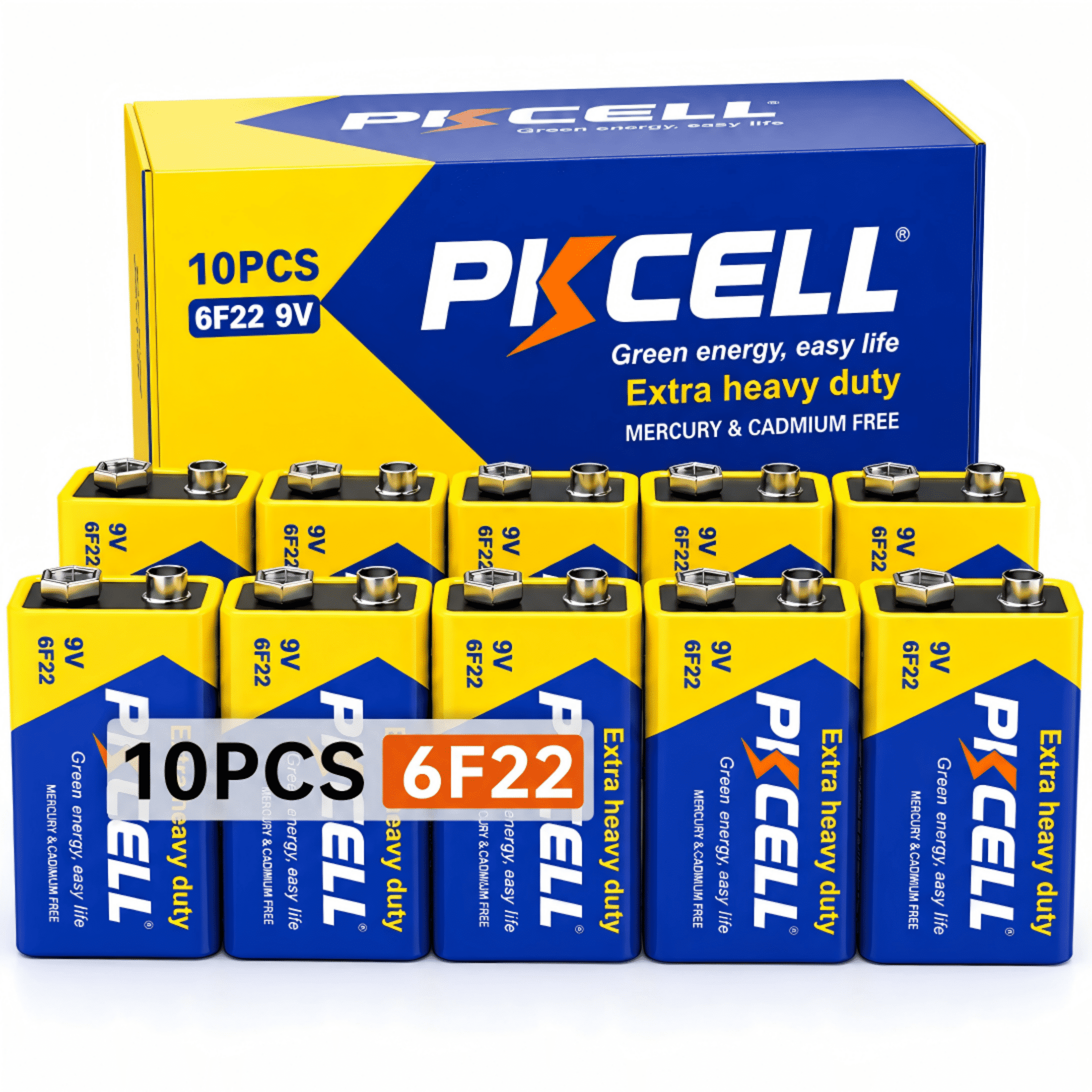 Eveready Super Heavy Duty Battery 9V 6 Pack for High Use Devices
