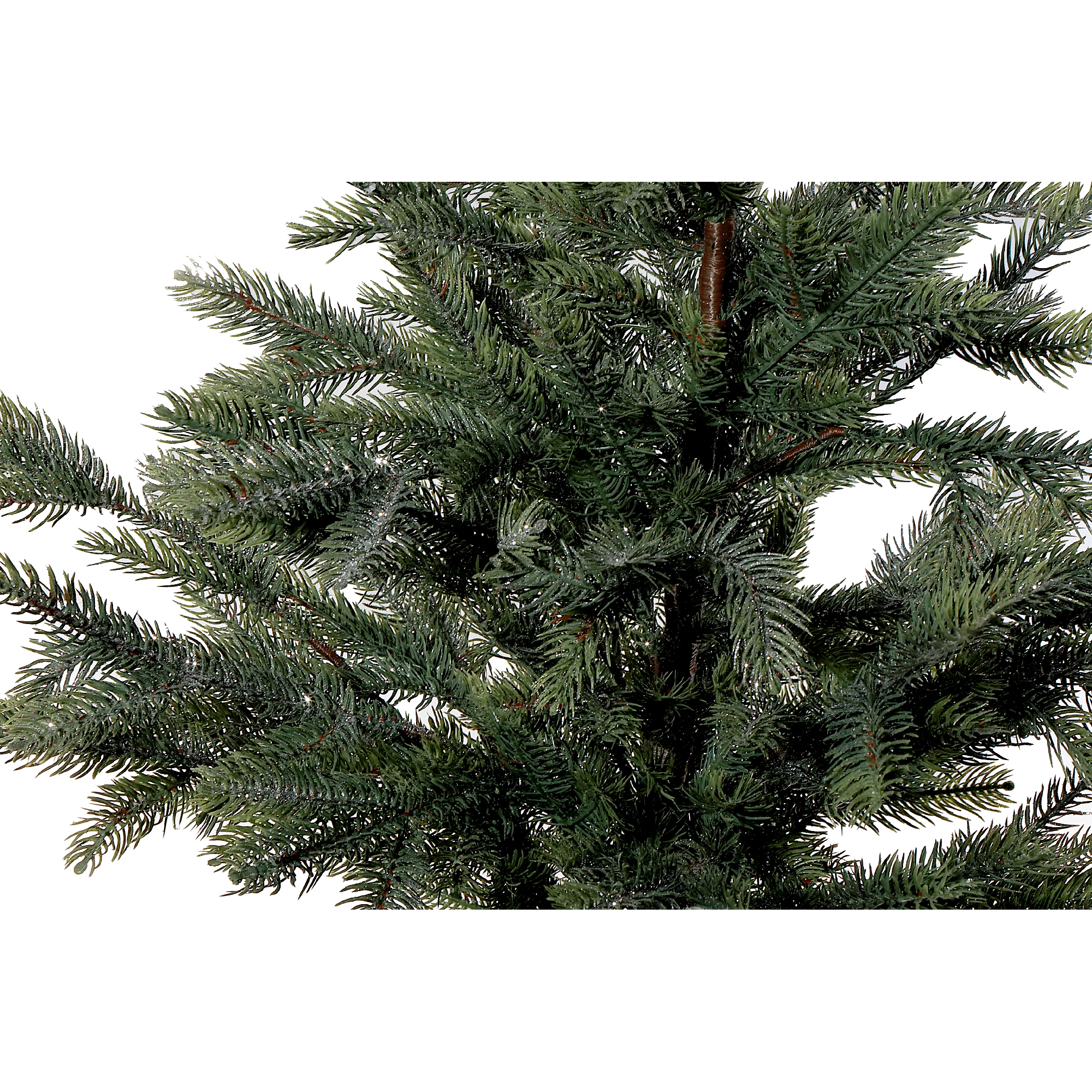 Pine Tree With Burlap Base (35") (Silver Glitter)