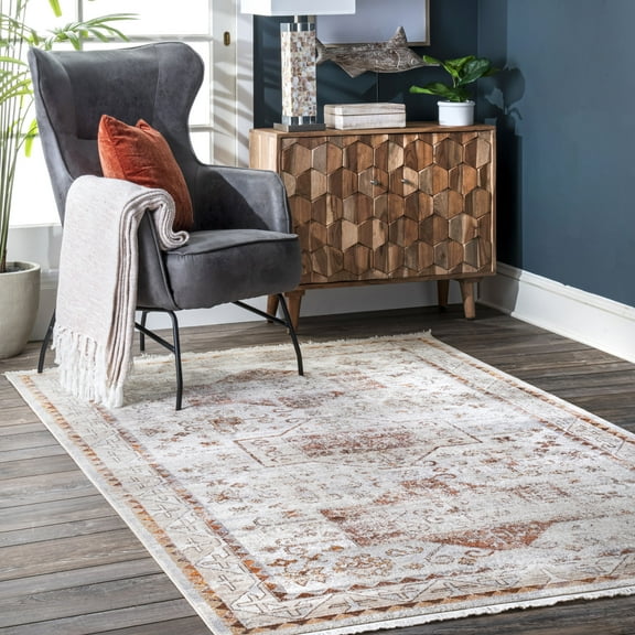 nuLOOM Zahra Faded Native Panels Area Rug, 3' x 5', Zahra Beige
