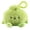 Green, variant on White Dumpling Plush Keychain with Soft Fluffy Texture and Winking Face, 3.5 Inch, White, for Backpacks and Purses, Stuffed Animal Bag Charm