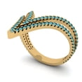 thumbnail image 2 of Statement Engagement Ring for Women - 0.525ct Simulated Turquoise in 18K Yellow Gold Promise Ring, 2 of 6