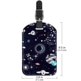 thumbnail image 6 of Square 2Pack PU Leather Galaxy Space Planets Cruise Luggage Tag with Privacy Cover and Name ID Tag for Travel Handbags Backpacks Luggage Tags, 6 of 6