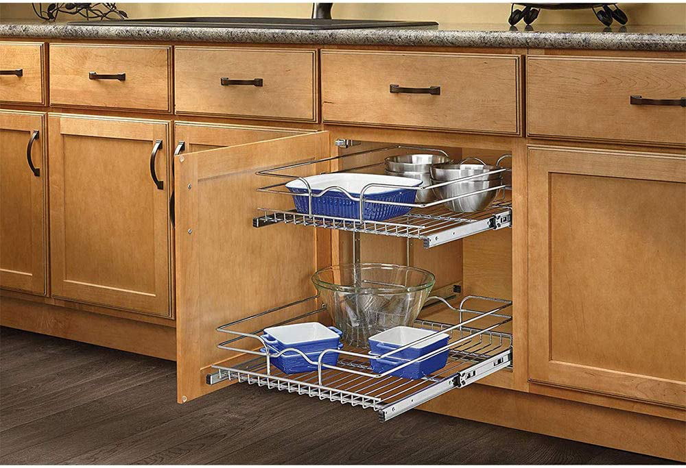 Rev-A-Shelf Kitchen Cabinet Pull Out Shelf Organizer, 15 x 22 In,  5WB2-1522CR-1 90713029917