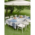thumbnail image 4 of Outdoor Tablecloth with Umbrella Hole for Patio/Picnic/Party/Camping, Navy Blue Sea Turtle Coastal Waterproof Table Cloth Rectangle Table Cover Washable, Beach Black Coral Nautical Rustic (52"x 70"), 4 of 8