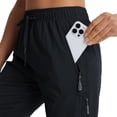 thumbnail image 5 of MASKERT Women's Hiking Pants-27" Lightweight Quick Dry Sweatpants Casual Safari Work Travel Outdoor Clothes Black（Size XS-XXXL）, 5 of 9