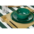 thumbnail image 5 of Crown Display 60-Piece Premium Plastic Dinner Set - Green With Gold Rim, 5 of 7
