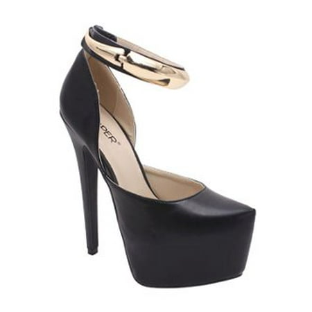 black platform pumps size 11