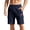 Navy, variant on Guluxicc Mens Workout Shorts Elastic Waist Beach Shorts Regular Fit Solid Color Summer Outdoor Casual Shorts with Pockets