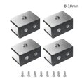 thumbnail image 2 of Advancent Abrazaderas de vidrio rígido de mano, 4 Uds., soporte para valla de pasamanos de baño, Clip de Base de aleación de aluminio, Clips Juegos de accesorios de baño Plata METRO 8-10mm, 2 of 6