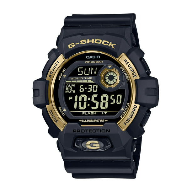 Casio Men's G-Shock Digital Sport Watch, Black/Gold G8900GB-1A 