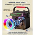 thumbnail image 3 of Karaoke Machine Gesnada Subwoofer Bluetooth 40 W, 6 pulgadas, 2 micrófonos, 3 of 7