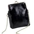 thumbnail image 2 of Bolso cruzado para mujer, bolso de hombro, bolso para teléfono, bolsillo, cartera corta, monedero para tarjetas de crédito, para compras en la calle, Negro, 2 of 8