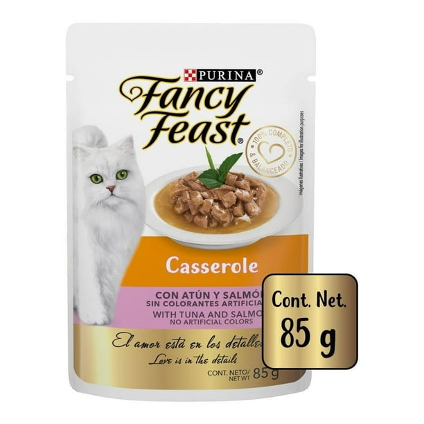 Alimento para Gato Purina Fancy Feast Casserole con Atún y Salmón 85 g