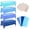 Blue Net, variant on 14 Pack Pastel Disposable Plastic Tablecloths for Parties, Rectangle Table Covers for Baby Shower Wedding Birthday Summer Events, 54 x 108 Inch
