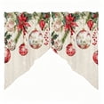 thumbnail image 2 of Szubyfq 2Pcs Christmas Window Curtains 55 x 35 Inch, Farmhouse Reusable Soft Winter Short Window Valance, Washable Curtains Swag for Living Room Bedroom Holiday Party Scene Layout Supplies, 2 of 6