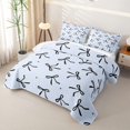 thumbnail image 3 of Erosebridal Dreamy Princess Bowknot Twin Quilt Set,Black Bowtie Ribbon Twin Coverlet Set For Kids,2 Pieces, 3 of 7