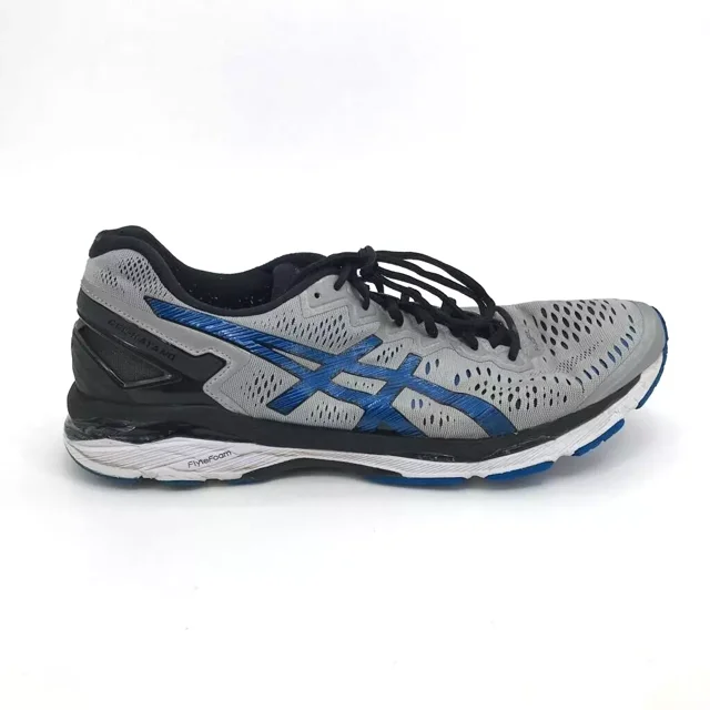 Asics Mens Gel Kayano 23 Running Shoes Gray Blue T646N Low Top Lace Up 14M