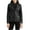 Black, variant on Womens Leather Jacket Long Sleeve Zip up Hooded Jacket Coat Slim Biker Jacket Outerwear