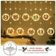 thumbnail image 4 of Luces de ventana, decoración navideña, anillo de luces con adorno, luces LED para cortina, cadena navideña blanca USB para interiores y exteriores, 4 of 5