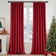 thumbnail image 1 of Juego de cortinas MIULEE de terciopelo navideño de 229 cm de largo, 2 paneles, color rojo, 1 of 7