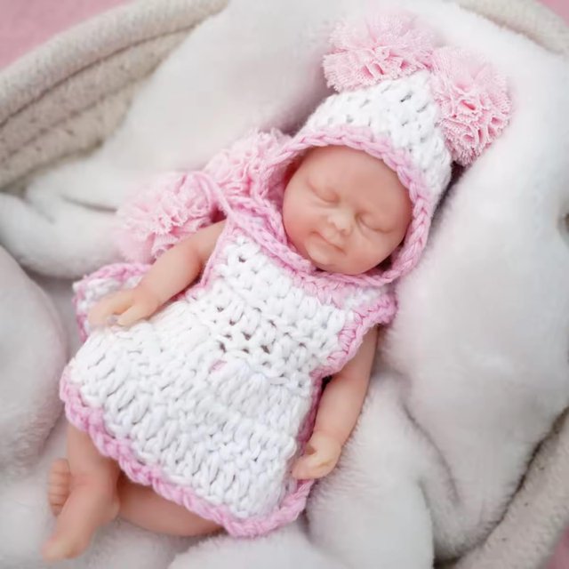 Muñeca Reborn Realista HONGLI 4.5 Pulgadas Silicona Suave