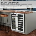 thumbnail image 2 of Whynter BWB-3388FDS/BWB-3388FDSa 30″ Built-In French Door Dual Zone 33 Bottle Wine Refrigerator 112 Can Beverage Center, 2 of 14