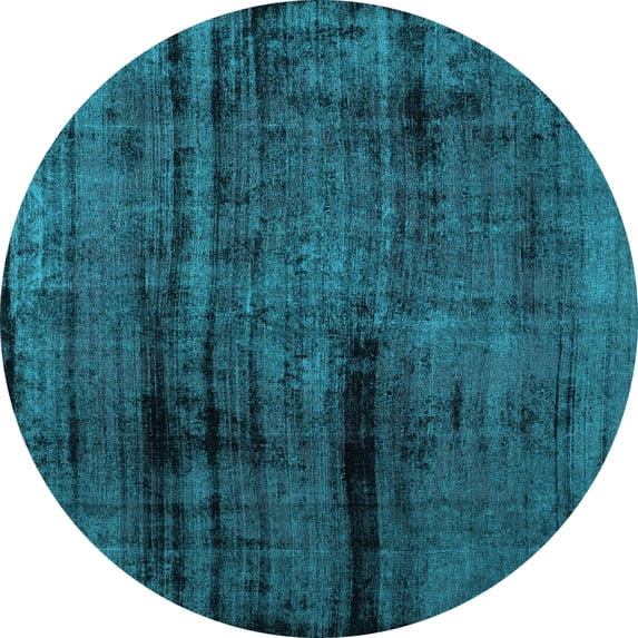 Ahgly Company Indoor Round Persian Light Blue Bohemian Area Rugs, 5' Round
