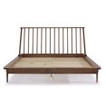 thumbnail image 6 of Walker Edison Modern Boho Queen Size Solid Wood Platform Bed, Caramel, 6 of 25