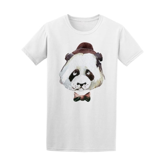 Hipster Panda In Watercolor Tee Men's -Image by Shutterstock