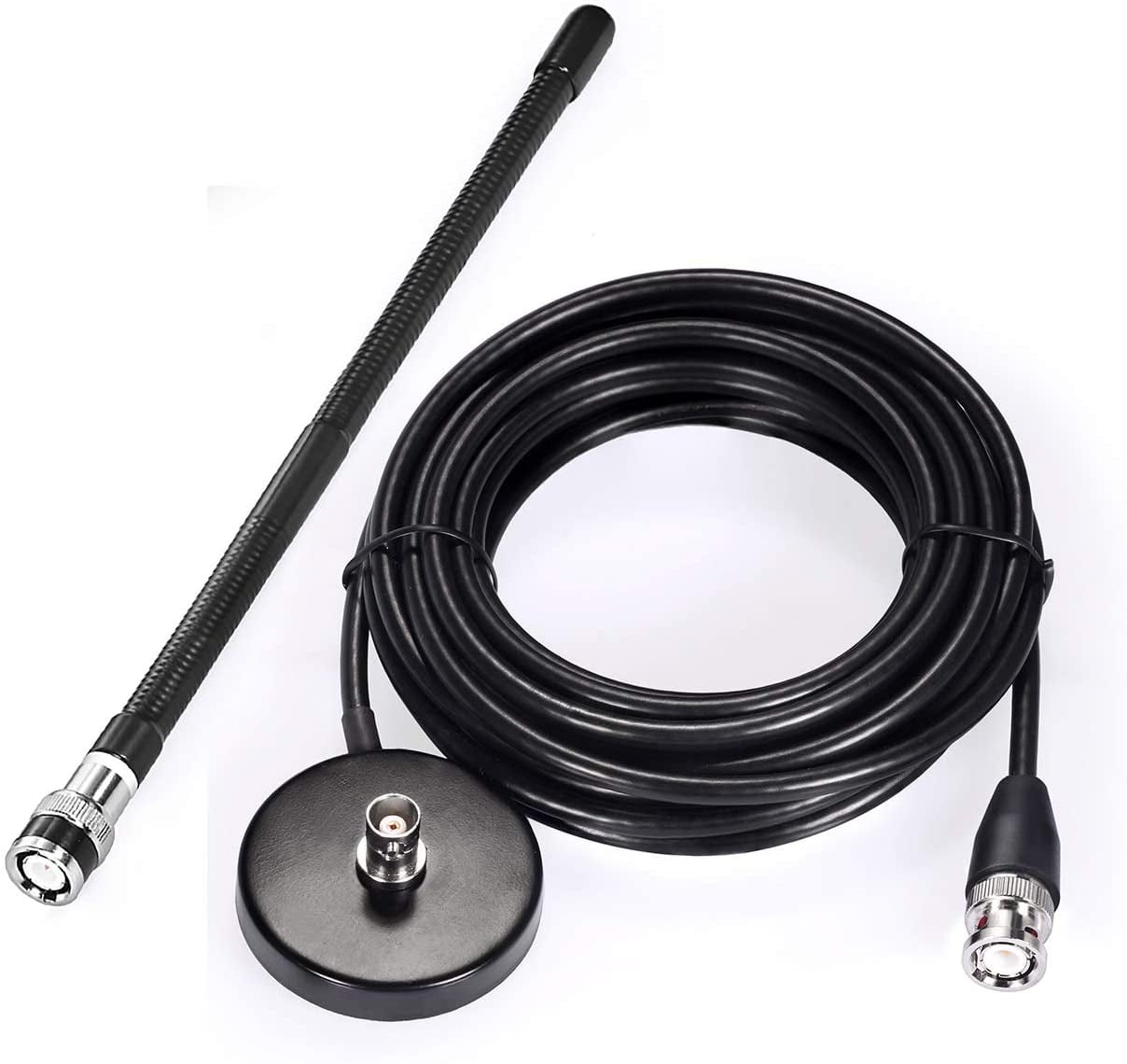 Eightwood 27Mhz CB Antenna with BNC Connector, Magnetic Base