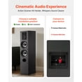 thumbnail image 6 of KFFKFF Floorstanding Speaker Pair, 3-Way Tower Speakers with 0.75 in & 1 in Tweeters, Dual 5.25 in Woofers, 145W Peak Output, 70Hz–20kHz Frequency Range, MDF Cabinet, Ideal for Home Audio, 6 of 9