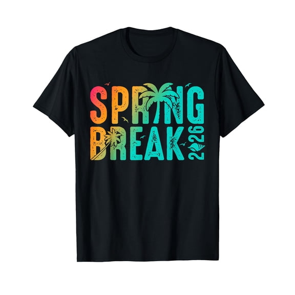 Vintage Spring Break 2026 Vacation Beach Family Friend Trip T-Shirt