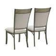 thumbnail image 5 of Linon Franklin Metal Upholstered Set of Two Dining Side Chairs in Pewter, 5 of 16