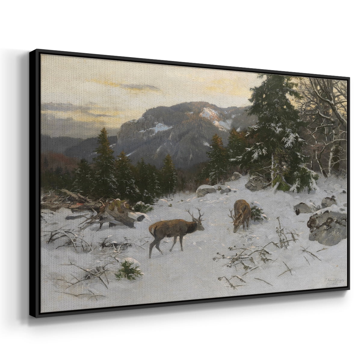Vintage Landscape-CLXII By Wexford Home Framed in Black Wood Gallery Wrapped Canvas 17 in. x 25 in.
