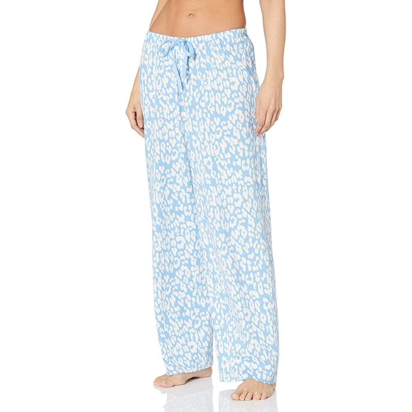 HUE Womens Printed Knit Long Pajama Sleep Pant 2X Bella Blue - Animal Shadow