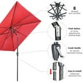 thumbnail image 4 of Yescom 10x10Ft LED Light Patio Umbrella Solar Power 8-Rib Crank Tilt for Outdoor Yard Garden, USB Port PA Coat, 4 of 11