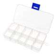 thumbnail image 3 of Sonducket Joyero Accesorios para el hogar Contenedor de plástico Cajas de almacenamiento de forma cuadrada Ropa, zapatos y accesorios Miscelánea Azul transparente 10 Zellen Sonducket BB1214-02, 3 of 5