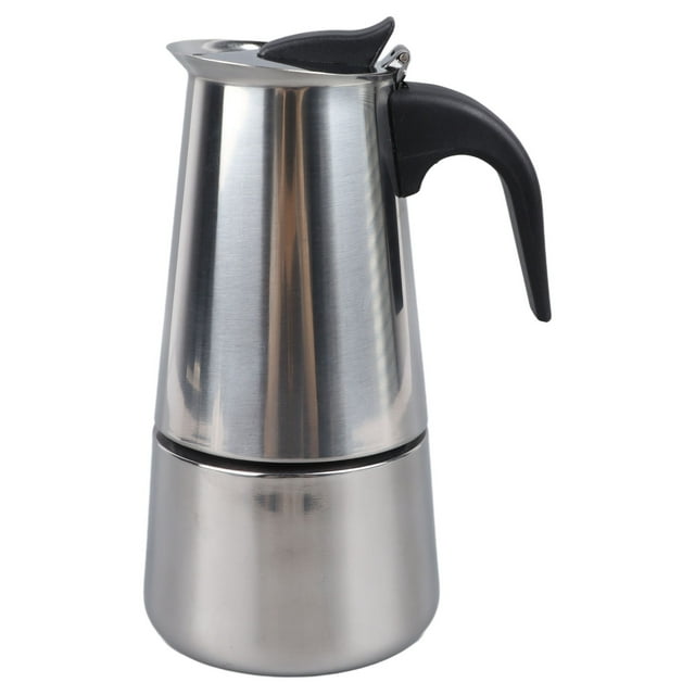 Verdant Touch Cafetière à moka 300 ml en acier inoxydable facile à nettoyer pour le camping et le bureau
