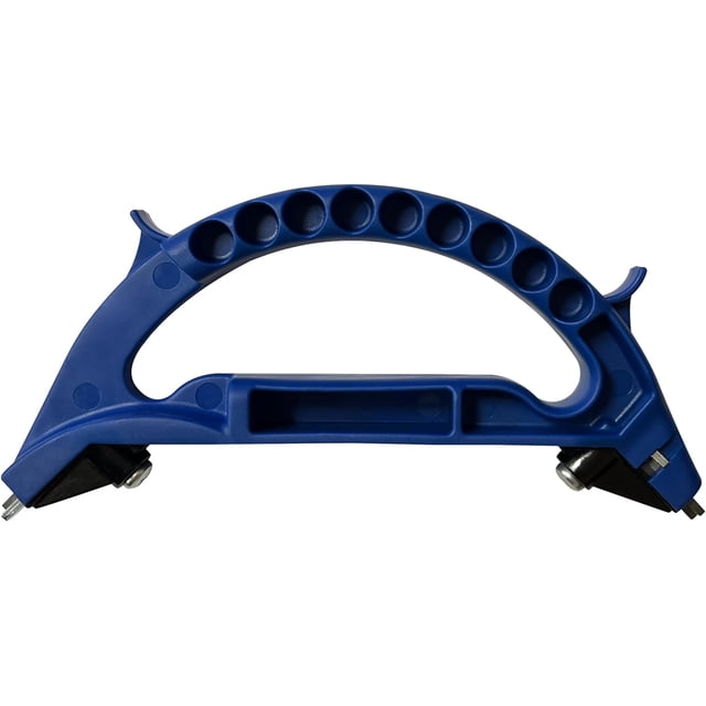 AccuSharp All-in-One Sharpener, All Purpose Sharpener for Knives, Scissors, Garden Tools, Sharpens & Restores Serrated Knives, Cleavers, Axes, Machete, Blue