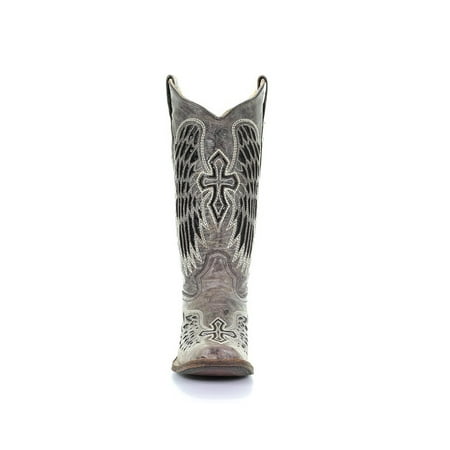 

CORRAL Adult Female Brown/Black Wing & Cross Sequence Sq. Toe Boots Size: 9 Width: M