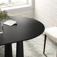 thumbnail image 3 of MAYEERTY 67x33.5x30 Modern Oval Dining Table, Contemporary Home Wood Kitchen Table, Black, 3 of 8